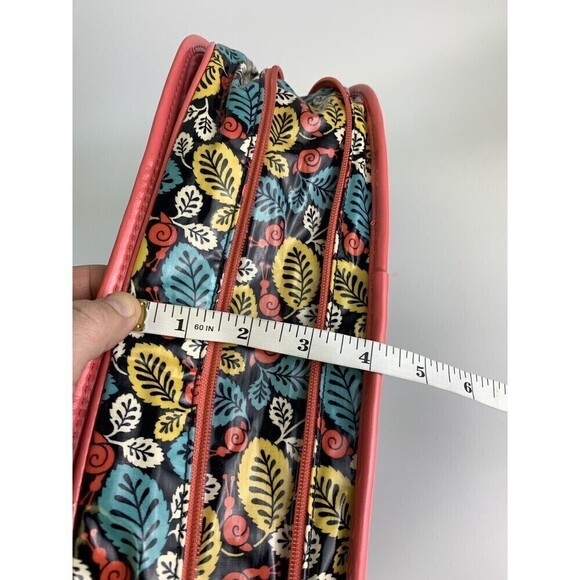 Vera Bradley Frill Messenger Bag Happy Snails Pattern Pink Leaf Flap Magnetic - Picture 14 of 16